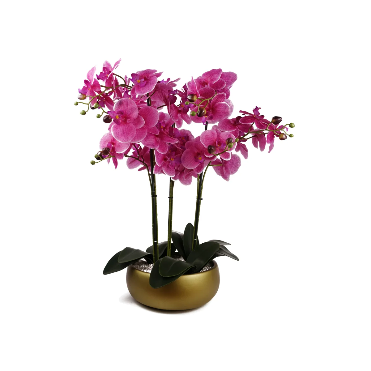 Large Luxury Artificial Orchid in Ceramic Planter - Pink