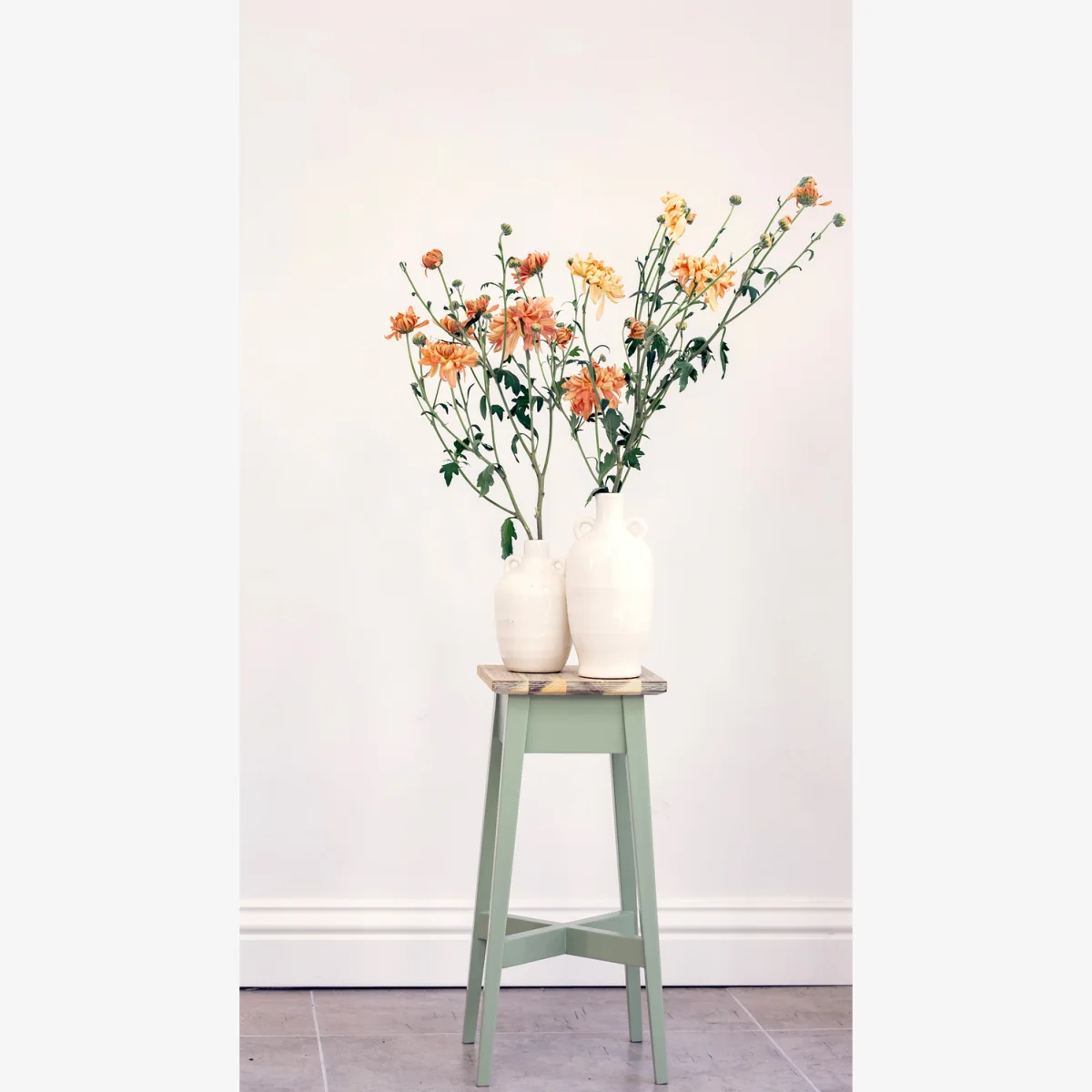 Florence Wooden Plant Stand 50cm Tall - Sage Green