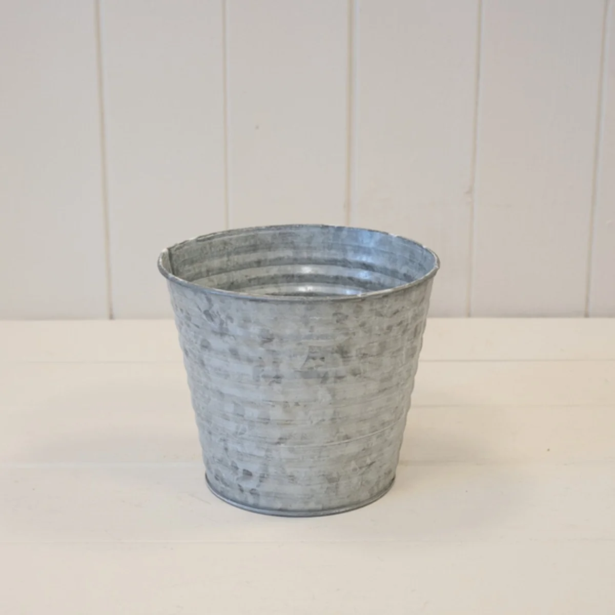 Classic Rustic Grey Aged Zinc Planter - Grey – image 1