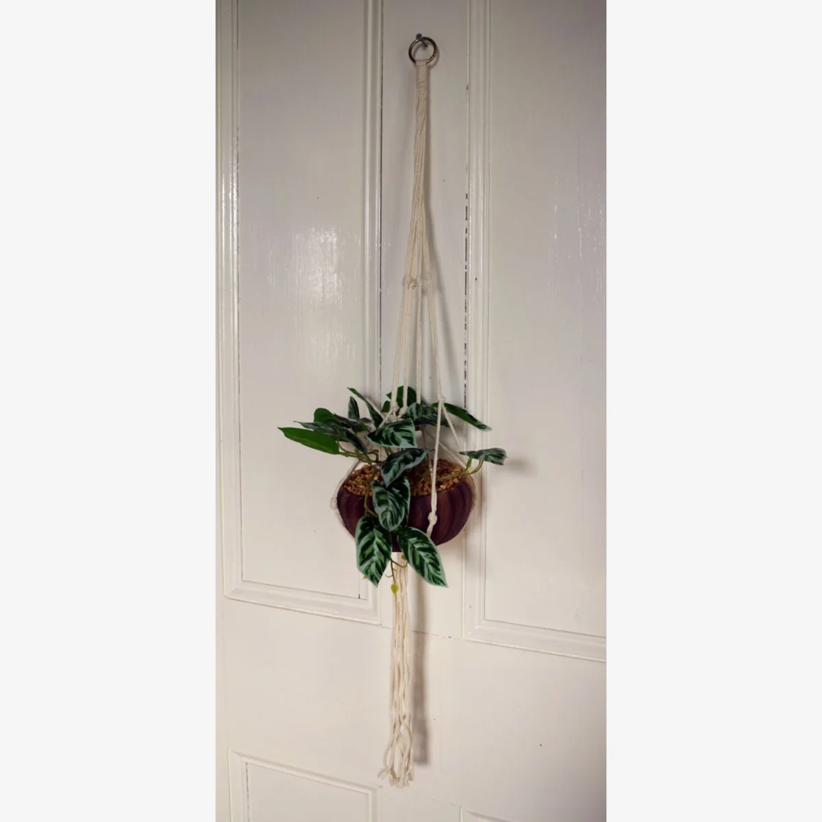 85cm Hanging Artificial Pothos Plant with Decorative Planter - Green – image 1