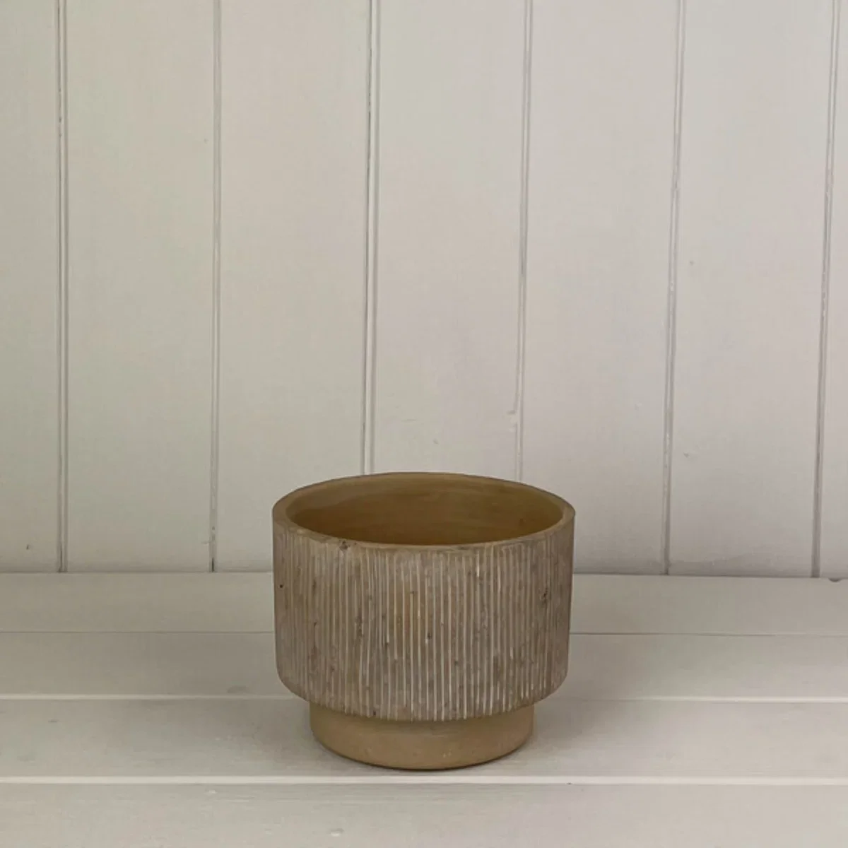 Classic Brown Pebble Stone Pot - Light Brown