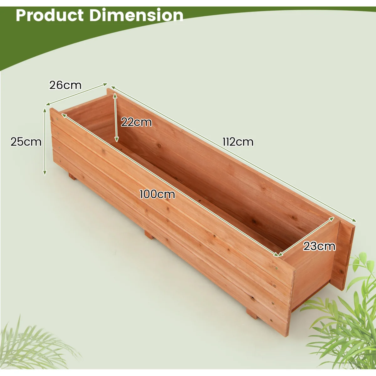 Fir Wood Planter Box – image 2