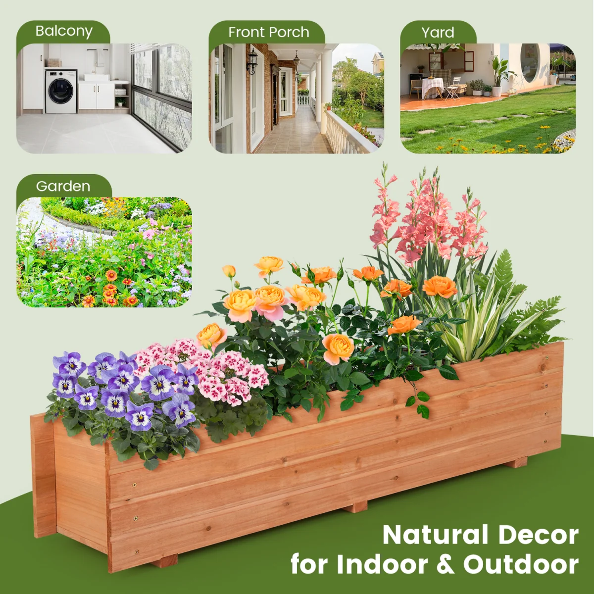 Fir Wood Planter Box – image 4