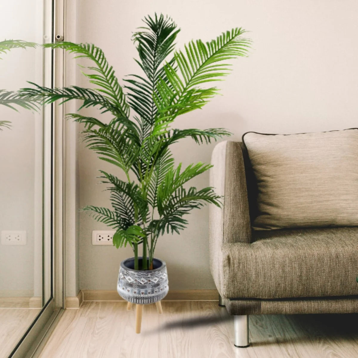 Pegdev Large Blue Fibreglass Planter with Stand – image 4