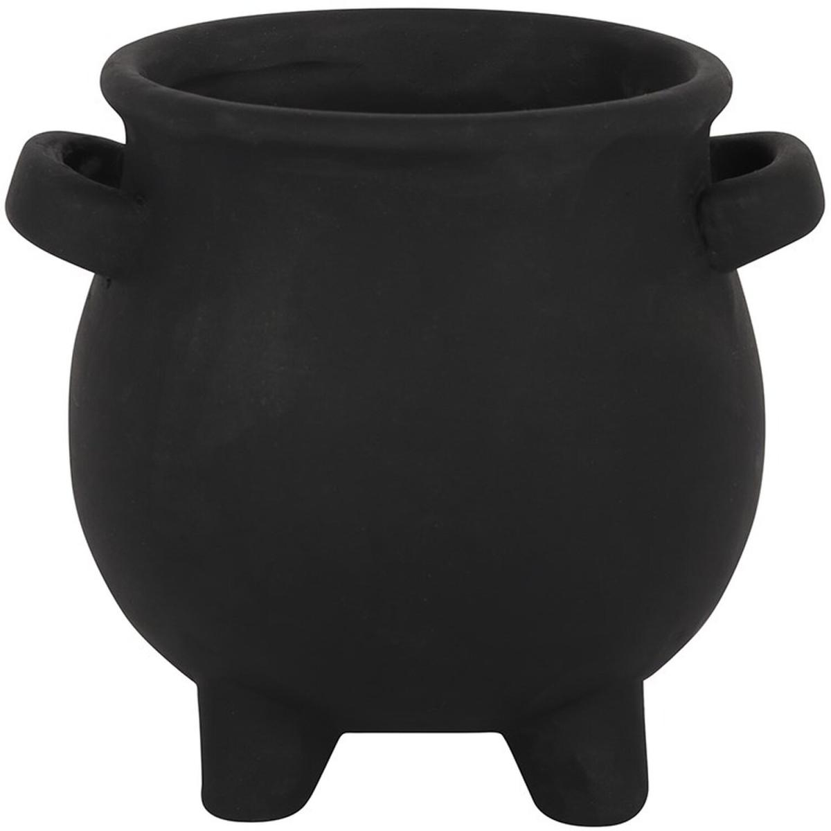 Terracotta Triple Moon Cauldron Plant Pot - Black – image 4