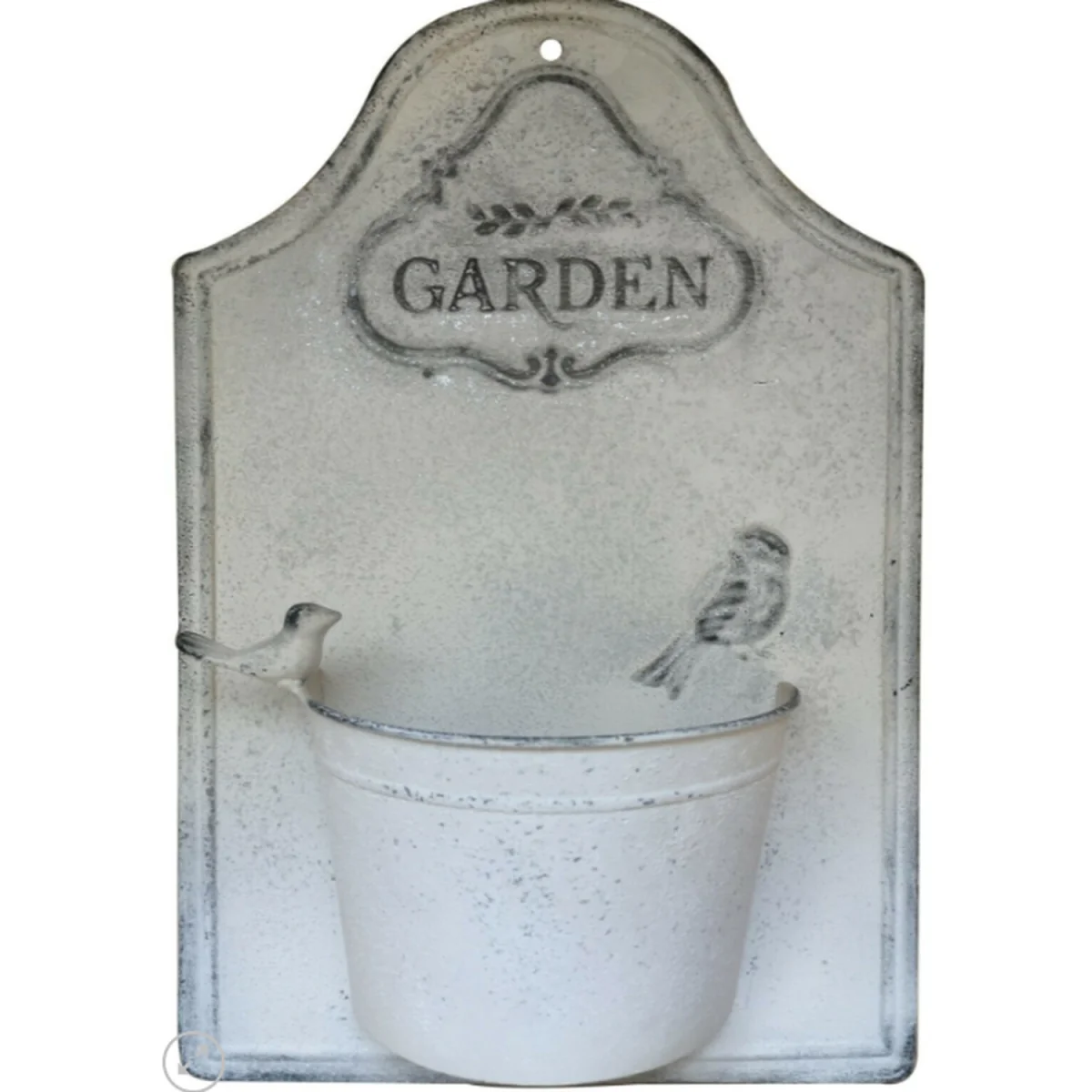 Vintage Metal Wall Planter - White – image 2