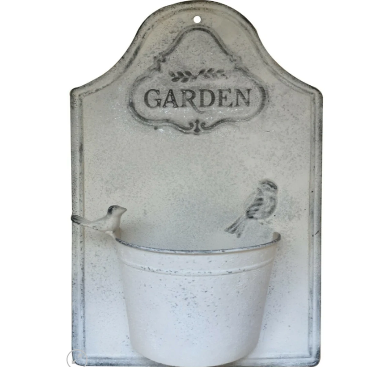 Vintage Metal Wall Planter - White – image 3