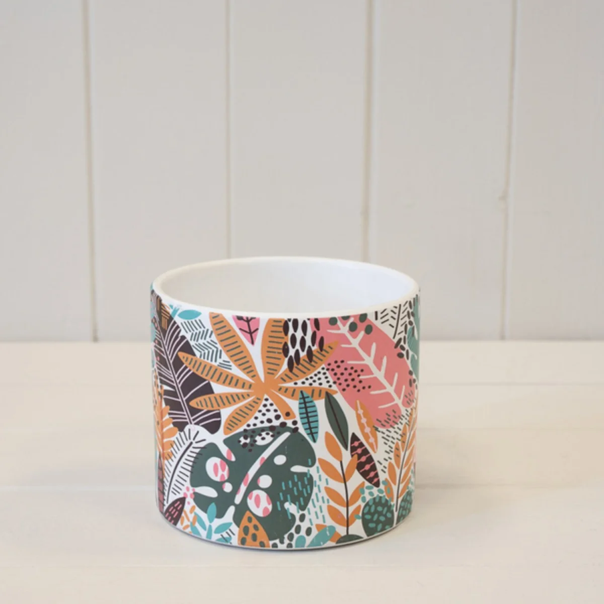 Rustic Teal Amazon Leaf Pot Plant pot - Multi – image 2