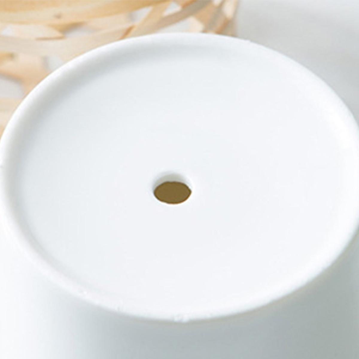 Indoor Succulent Drt Plant Flower Ceramic Pot Home Decor With Basket - White / 17cm – image 4