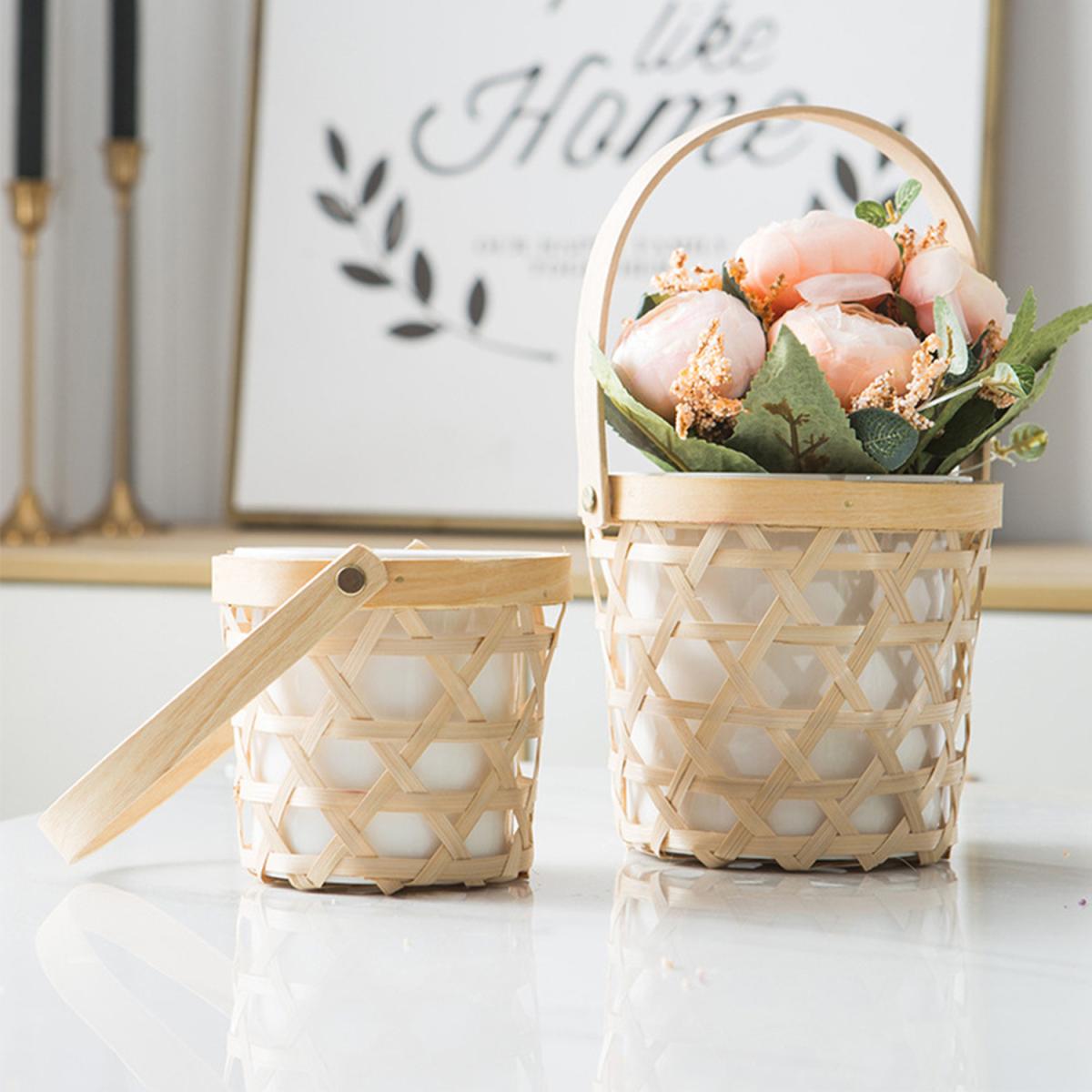 Indoor Succulent Drt Plant Flower Ceramic Pot Home Decor With Basket - White / 17cm – image 5