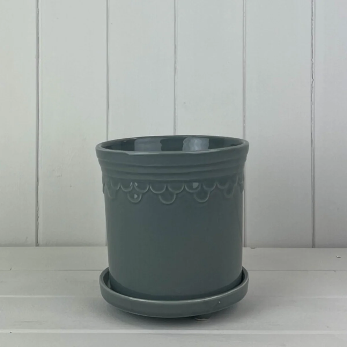 Grey ClassicSaucer Pot Plant pot - Grey