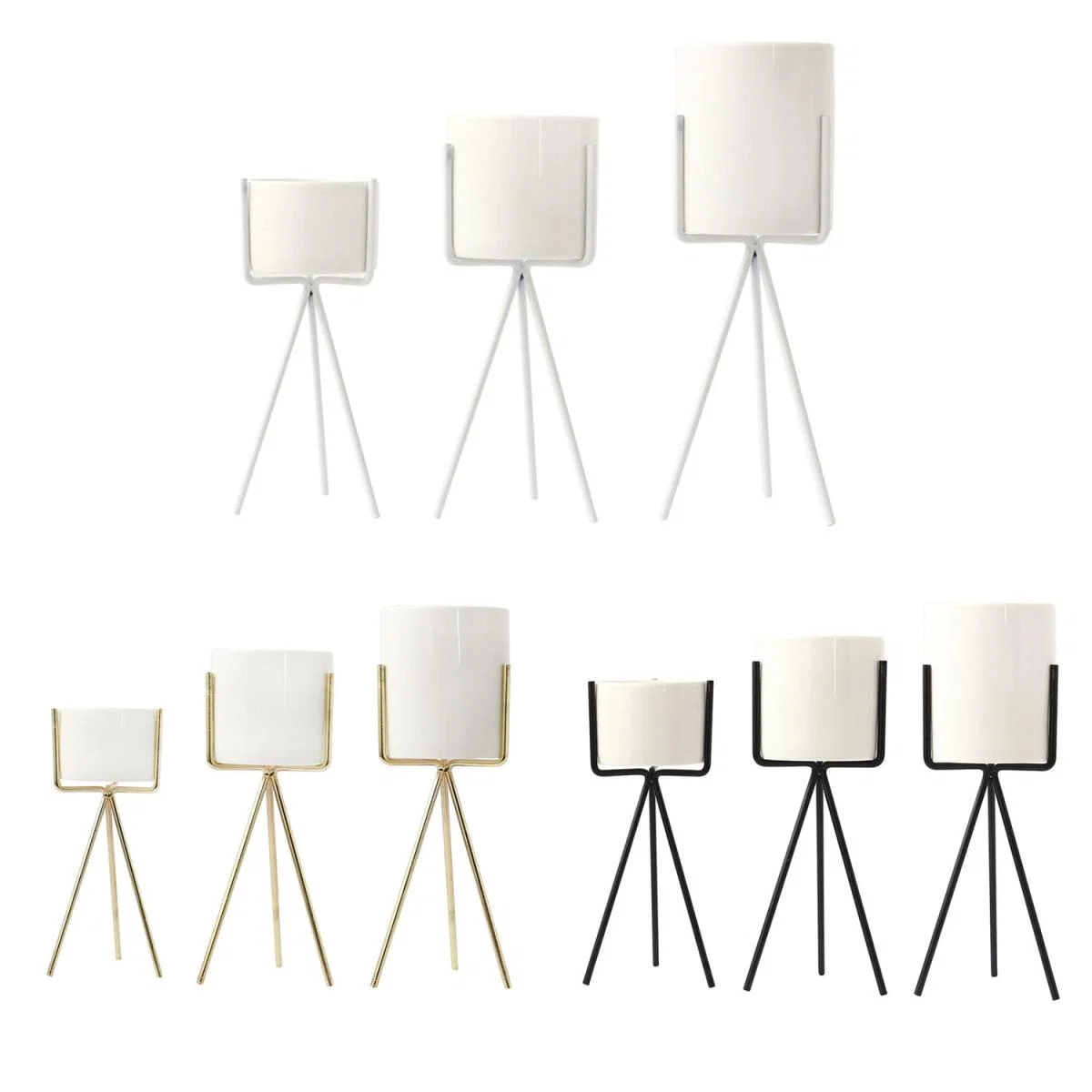 Small Planter with Stand - White / 24cm – image 3