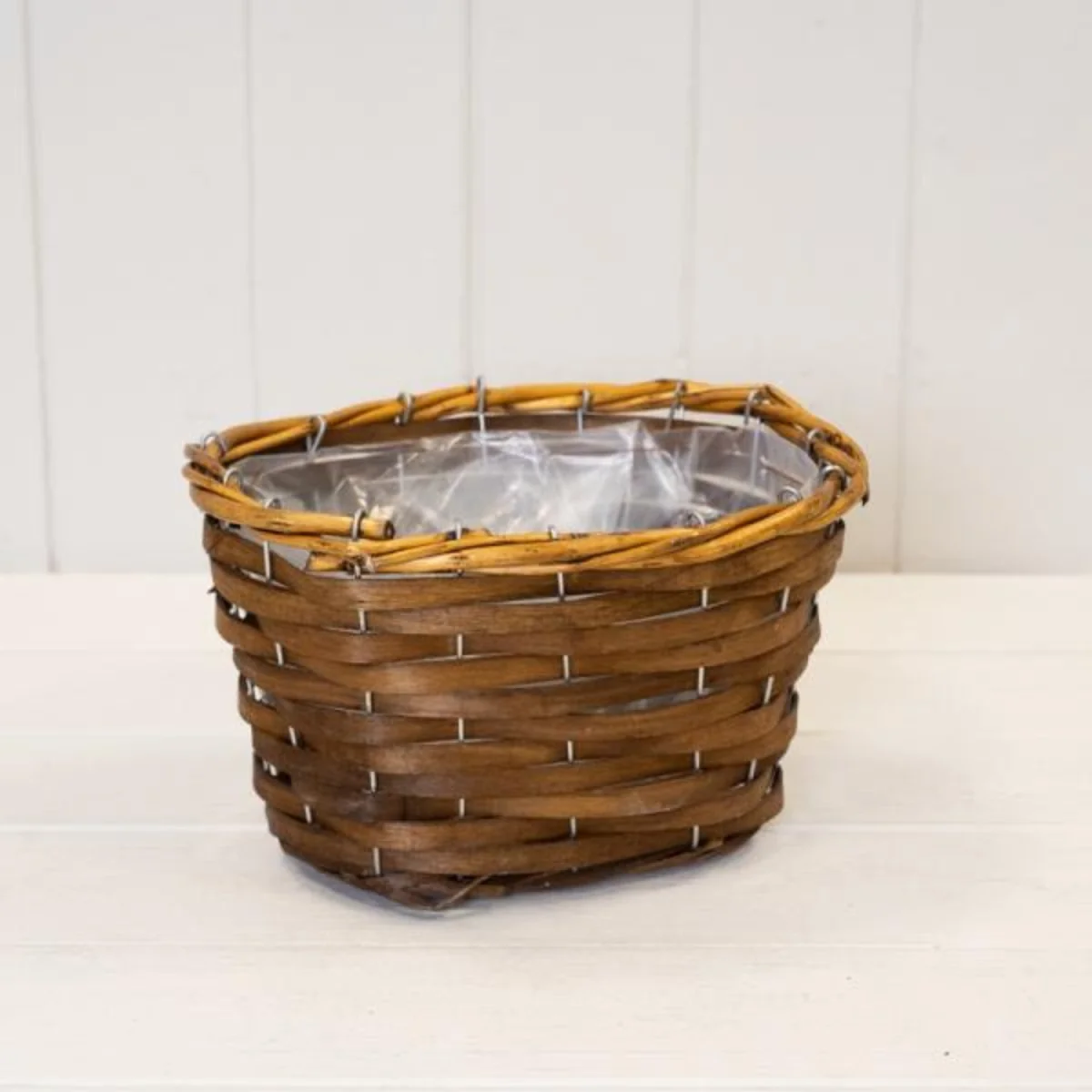 Charming Oval Brown Trough for Home Decor - Brown