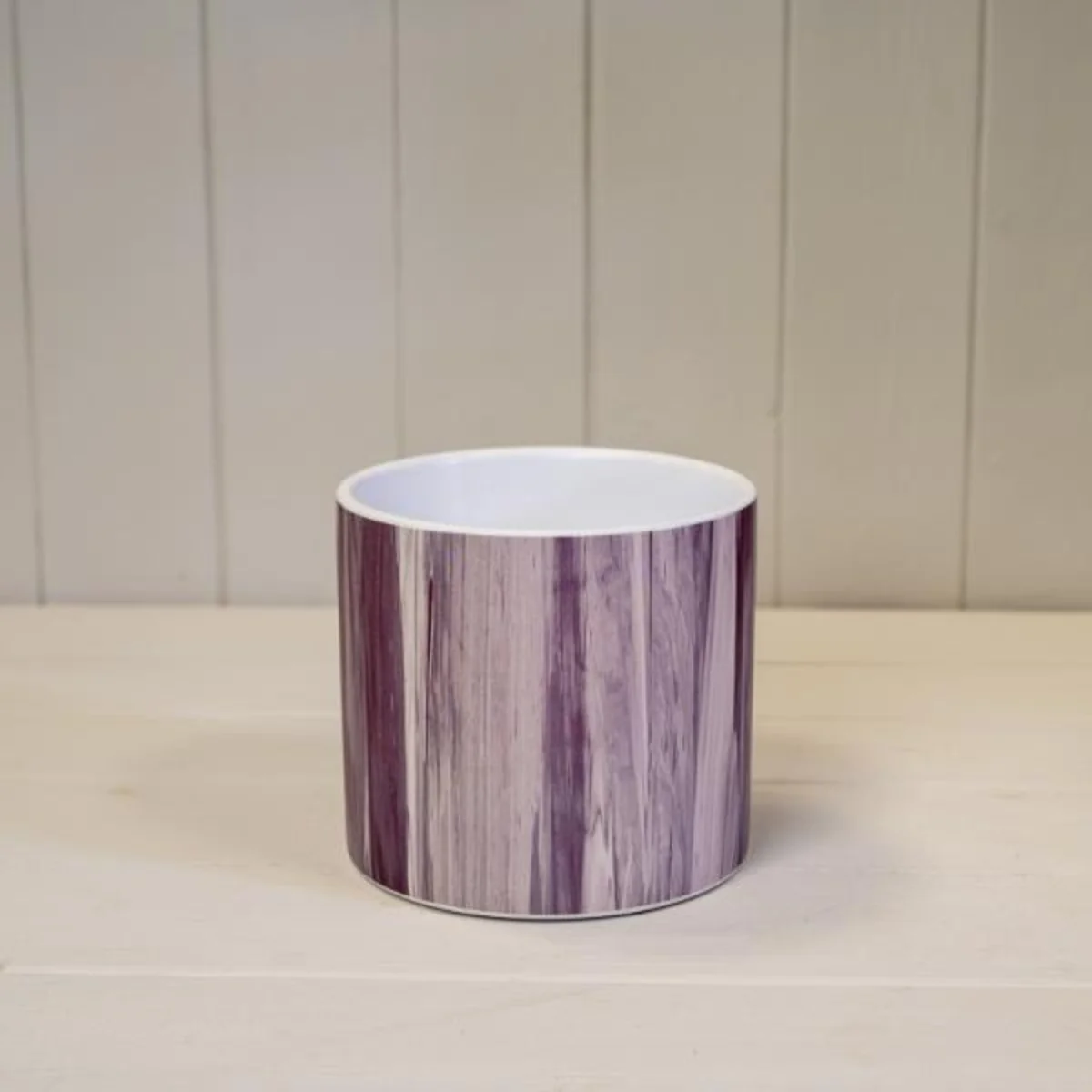 Classic Grey Wood Grain Pot Plant pot - Grey