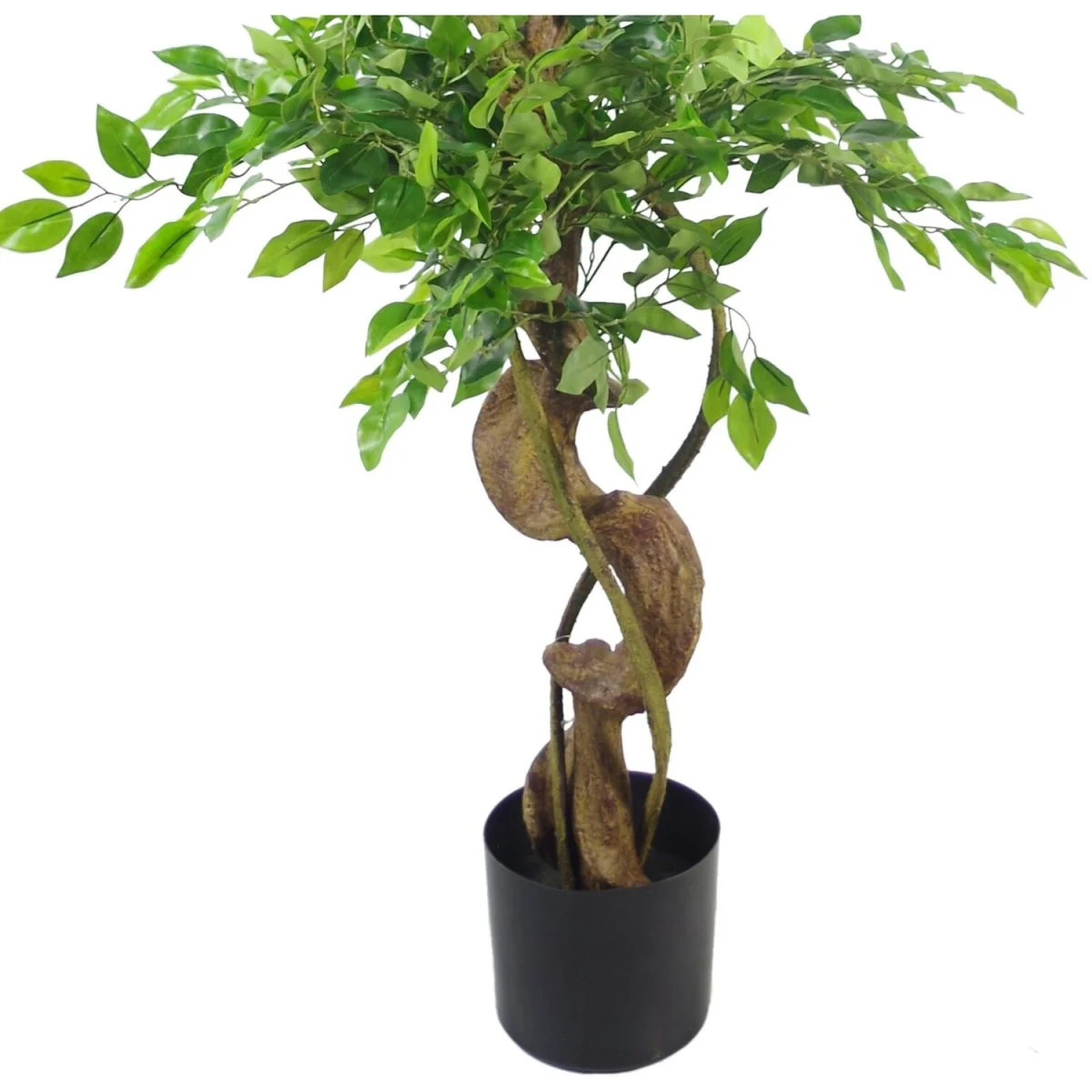 Artificial Twisted Trunk Tree 150cm with Metal Planter - Green – image 2