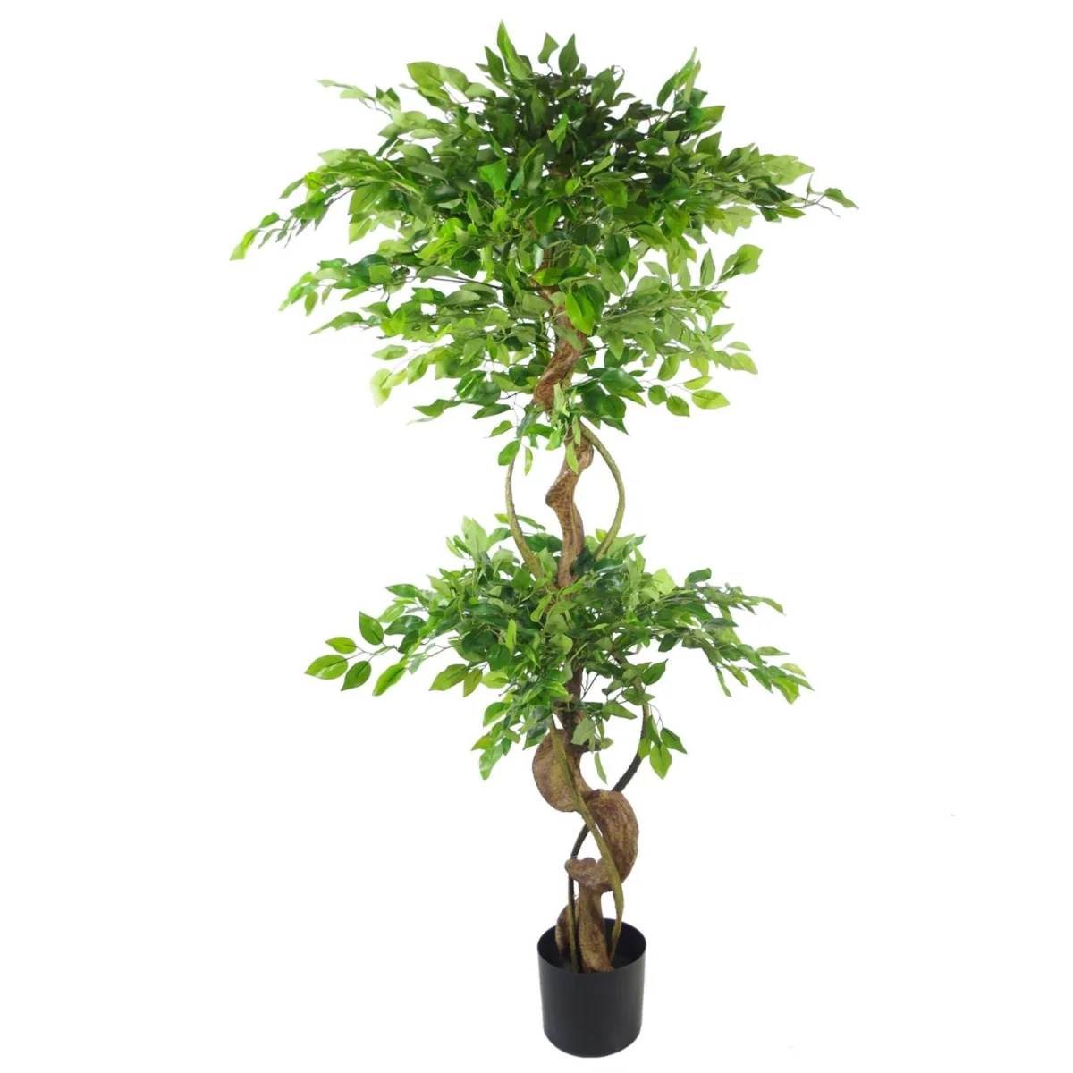 Artificial Twisted Trunk Tree 150cm with Metal Planter - Green – image 3
