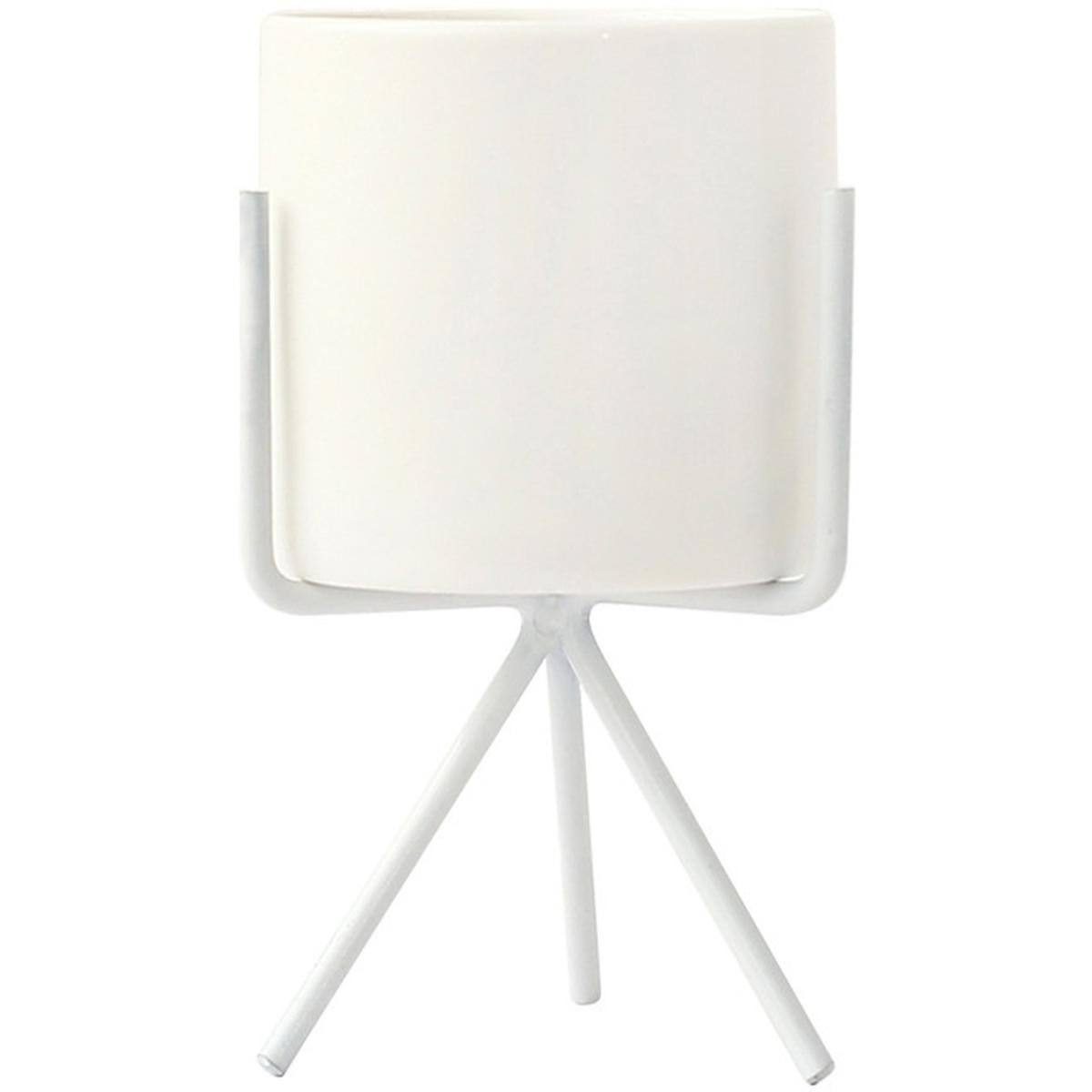 Modern Small Planter with Stand - Black / 14.5cm – image 8