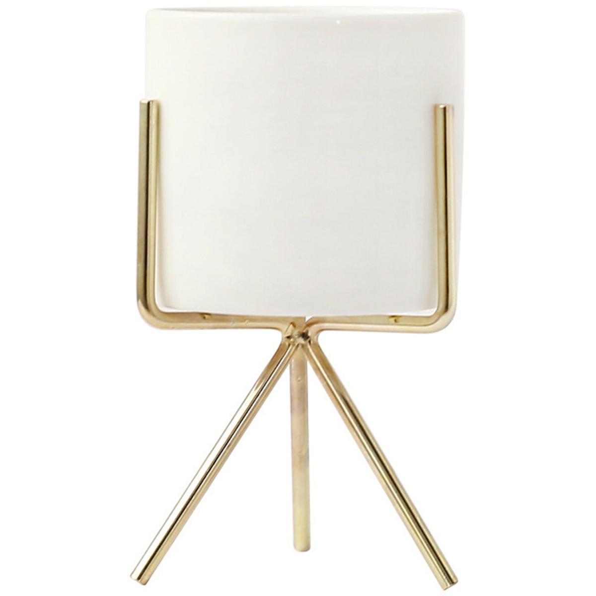 Modern Small Planter with Stand - Black / 14.5cm – image 9