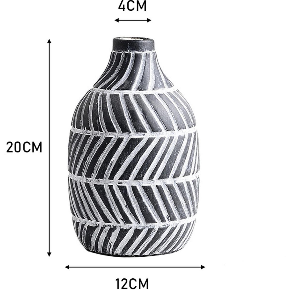 Nordic Ceramic Hydroponics Flower Plant Vase Pot  - Black – image 5