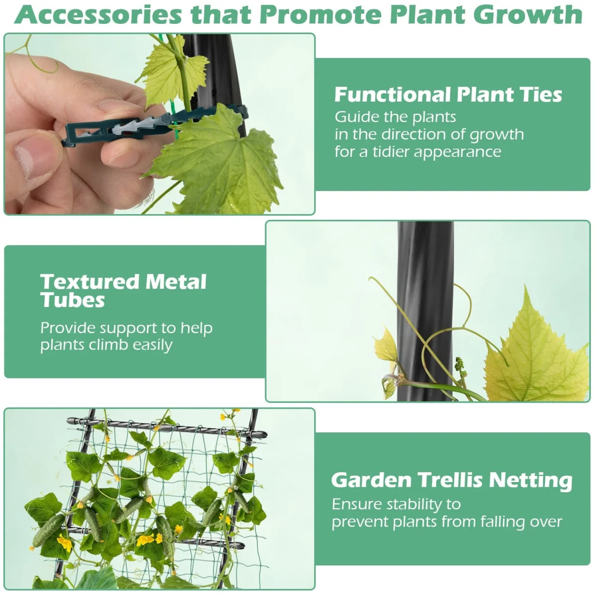 Netted Vertical Garden Plant Trellis - Black – image 5