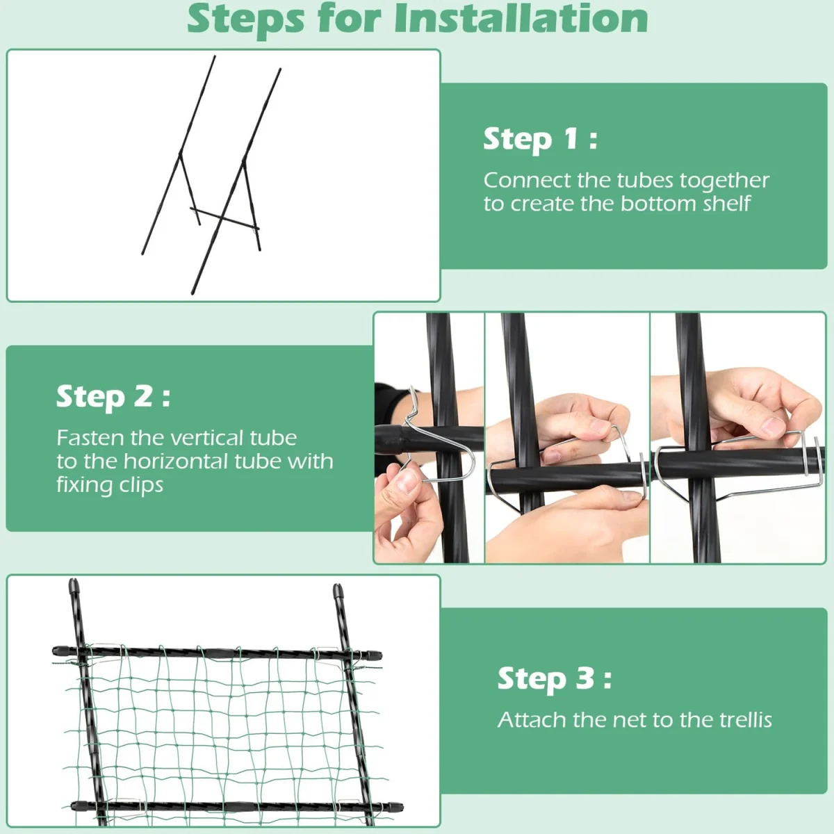 Netted Vertical Garden Plant Trellis - Black – image 9