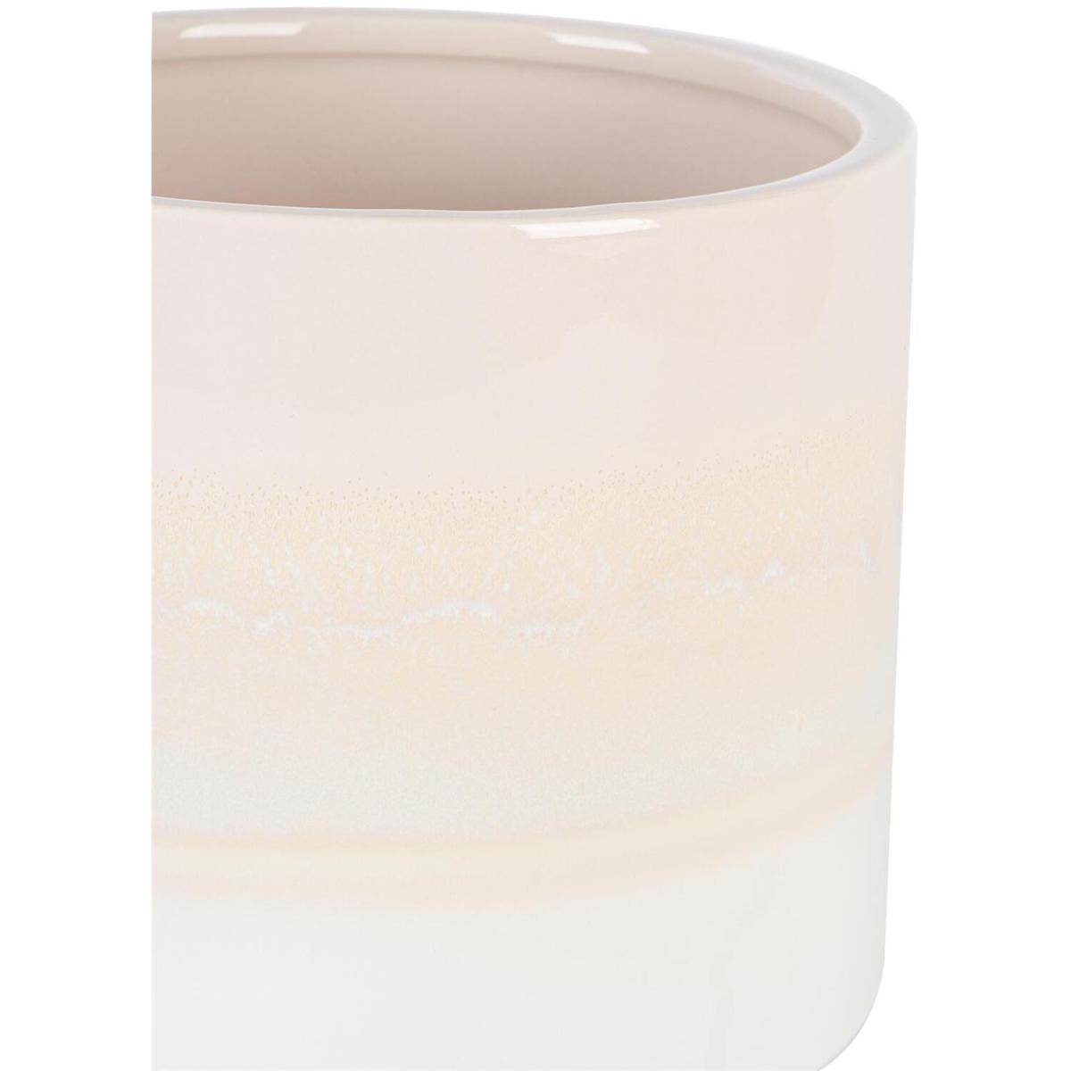 18cm Reactive Glaze Footed Plant Pot - Natural – image 2
