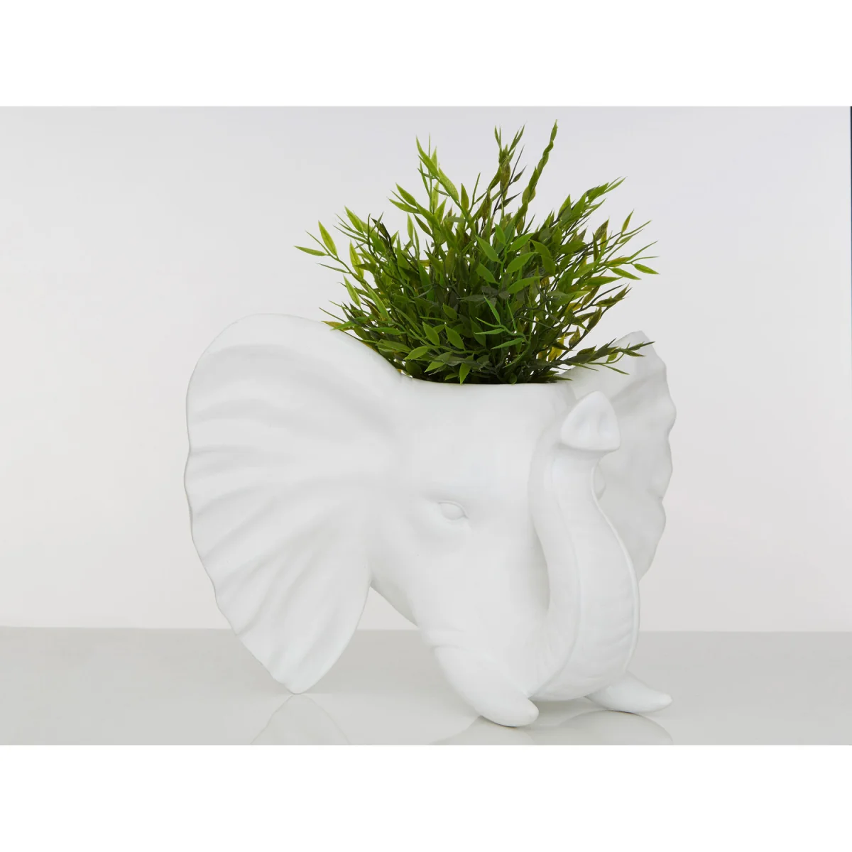 Boho Elephant Planter - White – image 5