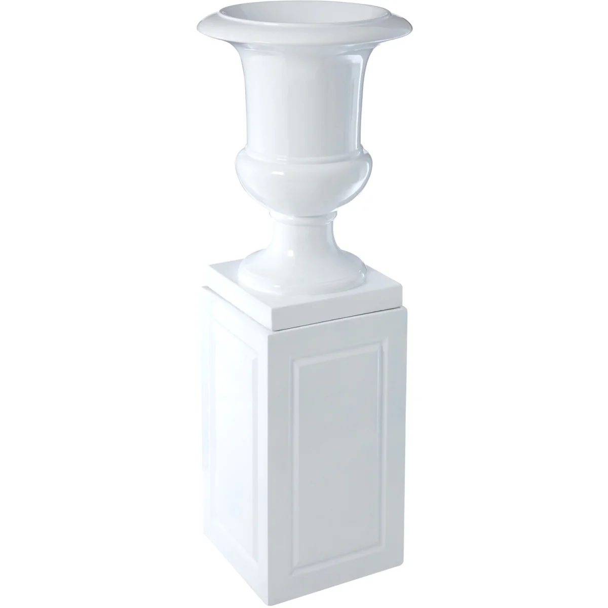 Josten White Planter with Pillar - White – image 4