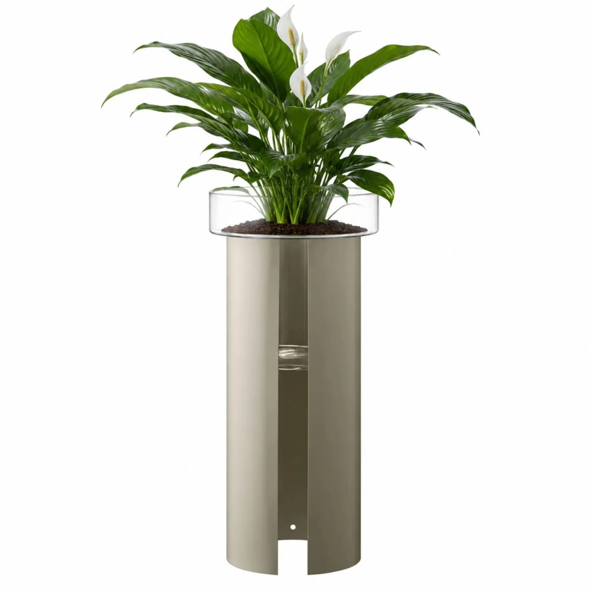 LSA Terrazza Planter H75cm Clear and Grey - Grey – image 3