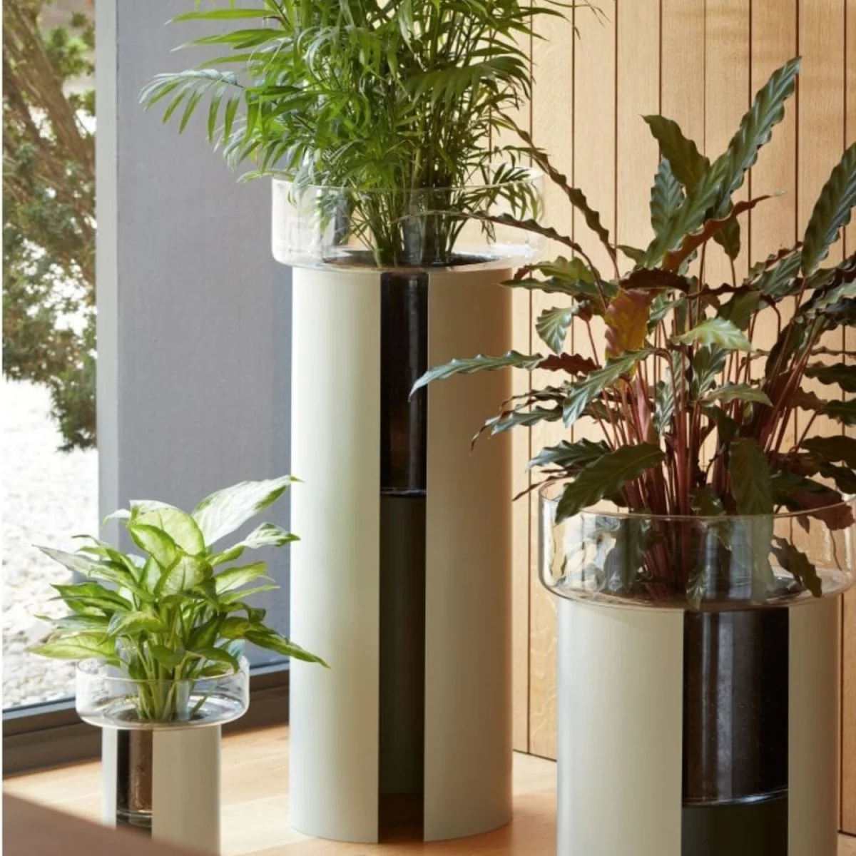 LSA Terrazza Planter H75cm Clear and Grey - Grey – image 5