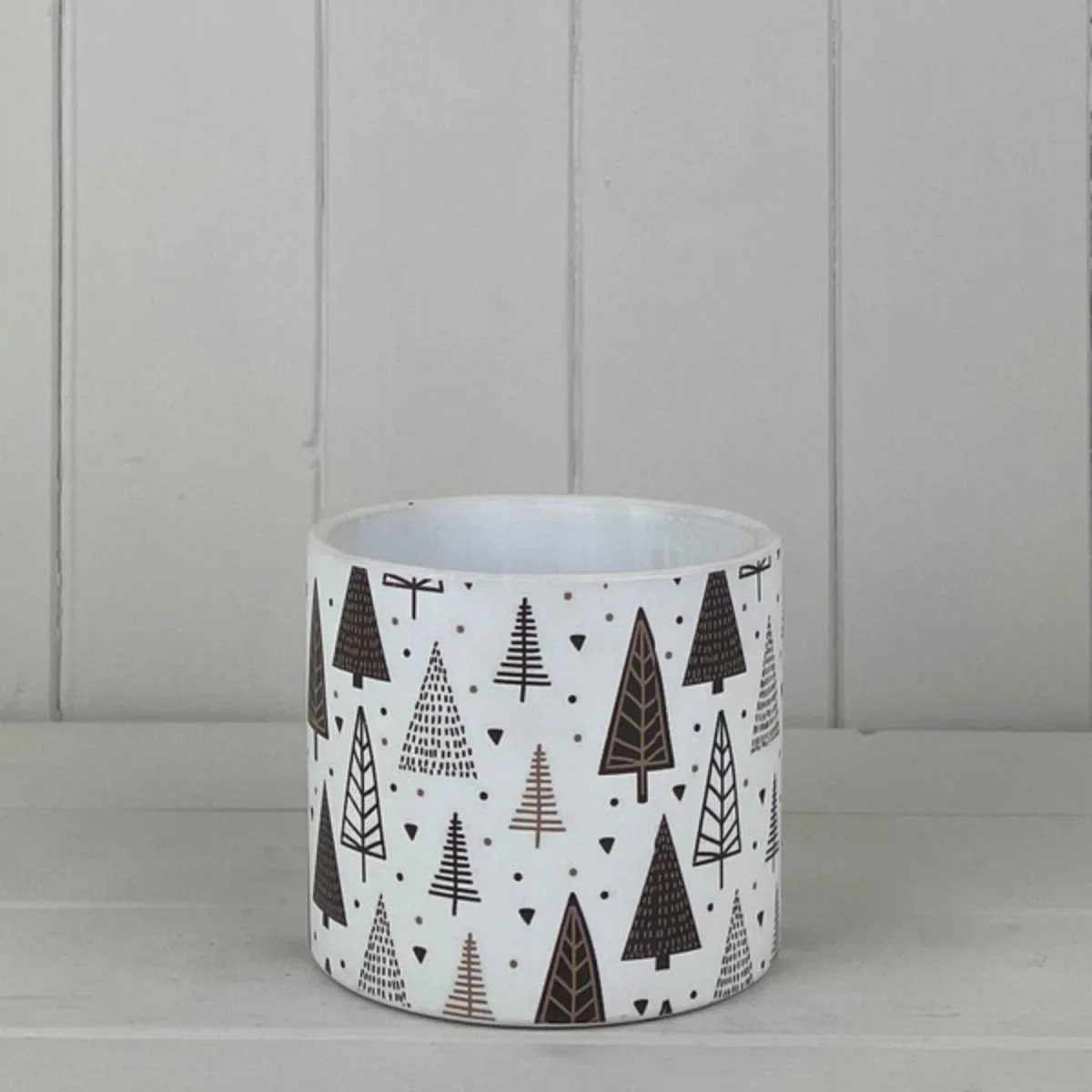 Rustic White Tree Pot Plant pot - White