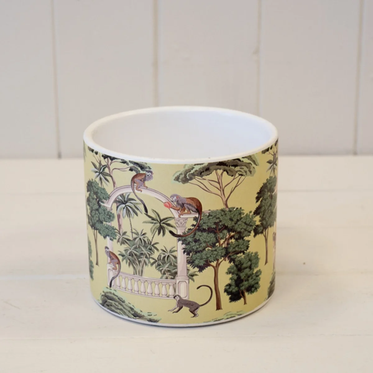 Rustic Cream Monkey Pot Plant pot - Multi – image 2