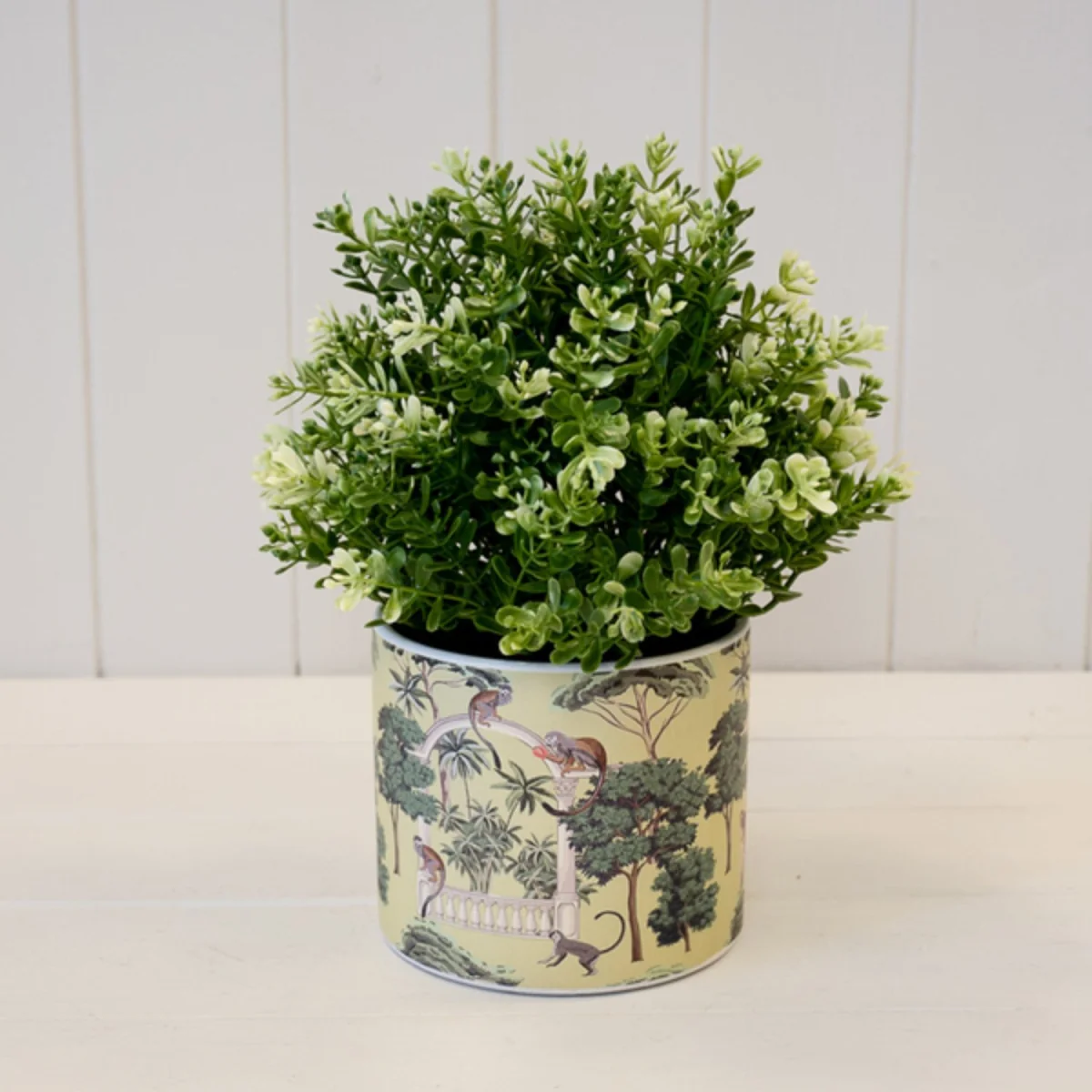 Rustic Cream Monkey Pot Plant pot - Multi – image 3
