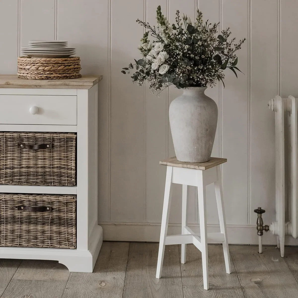 Florence Wooden Plant Stand 50cm Tall - White – image 1