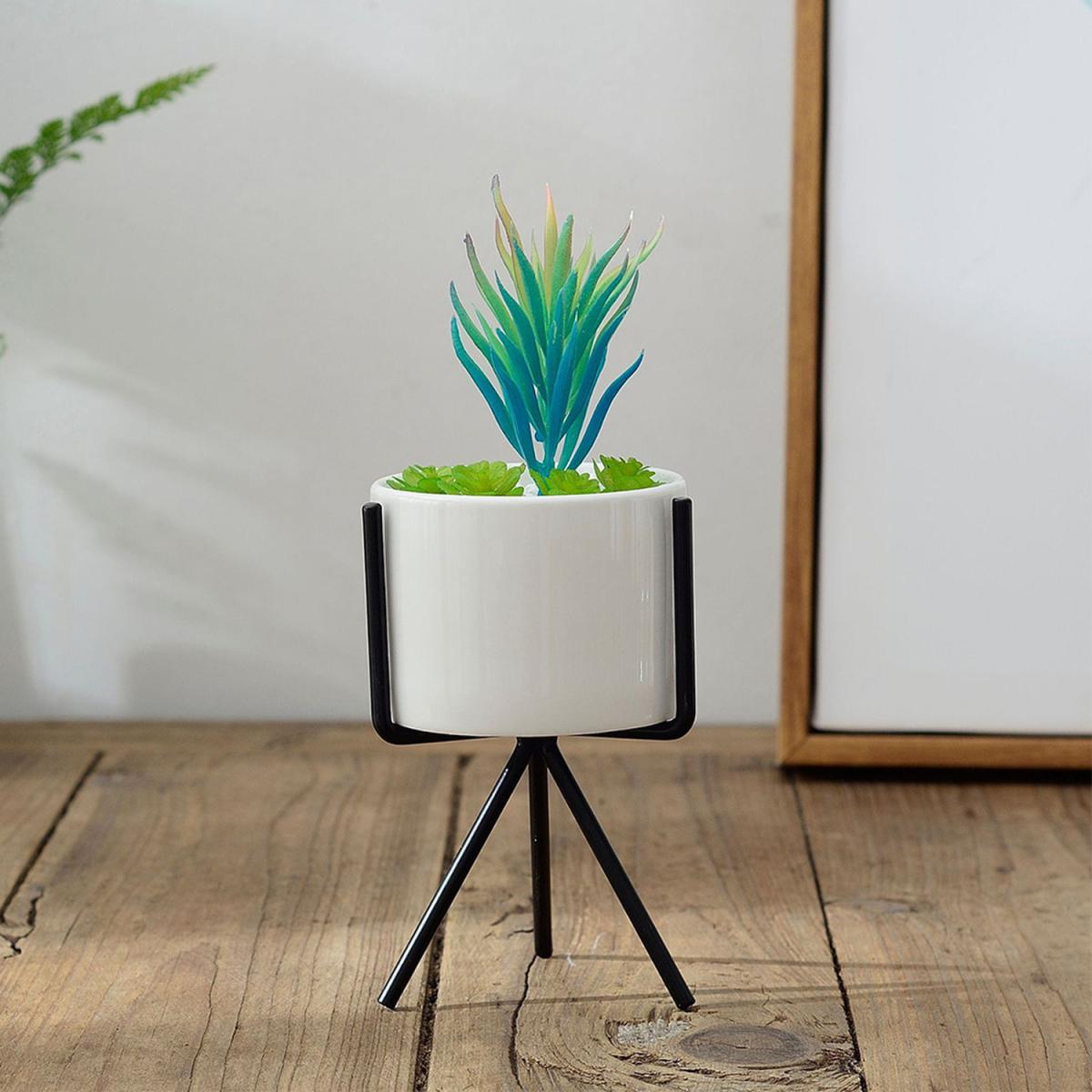 Creative Ceramic Flower Pot Potting Saucer Home Decor - White – image 5