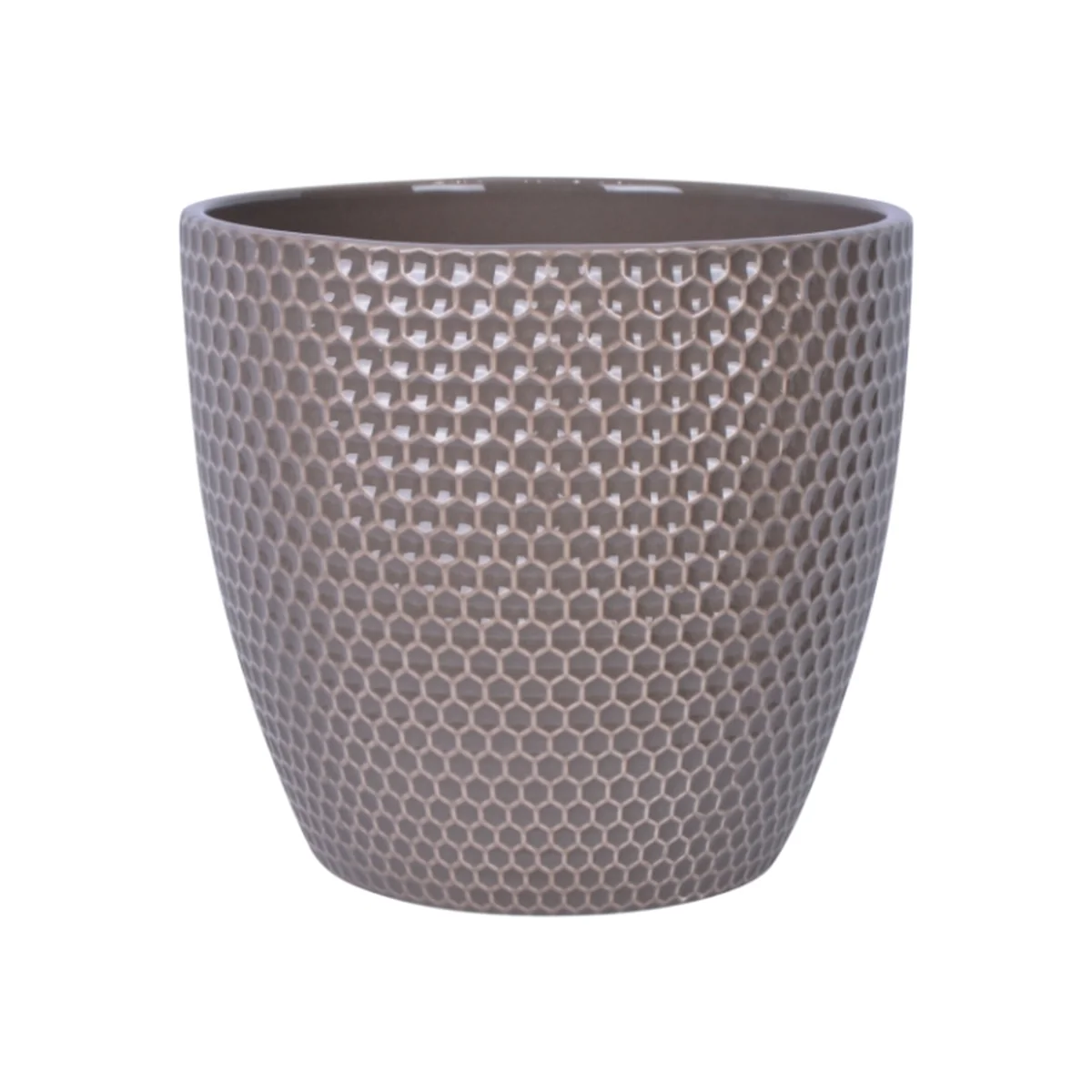 Honeycomb Finish Planter - Taupe / 16cm – image 1