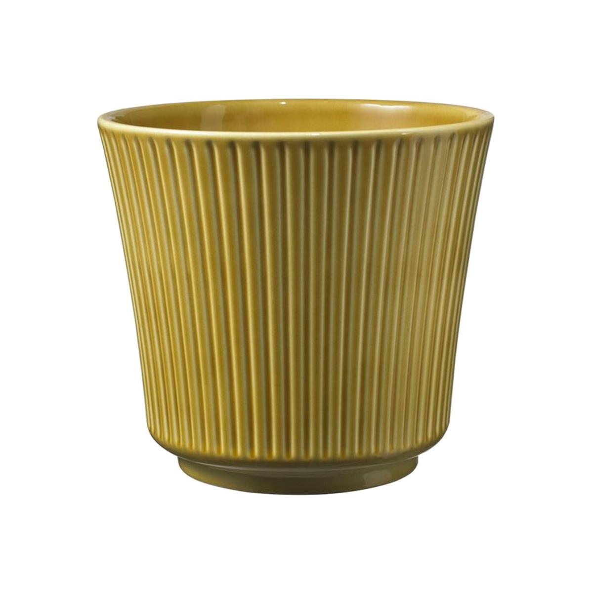 Antique Amber Indoor Plant Pot H14 cm - Ceramic