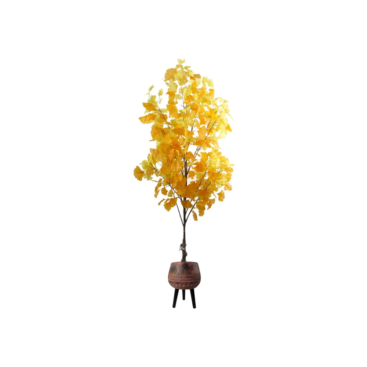 Pegdev Ginkgo Tree with Rustic Brown Planter 150cm - Yellow – image 1