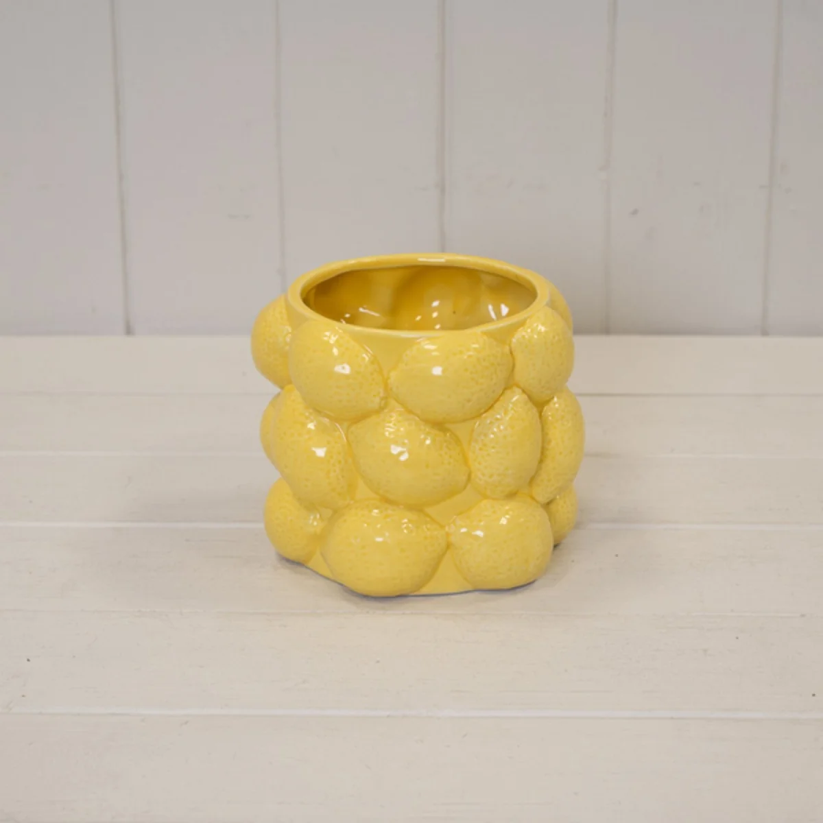 Rustic Zesty Lemon 3D Pot Plant pot - Yellow