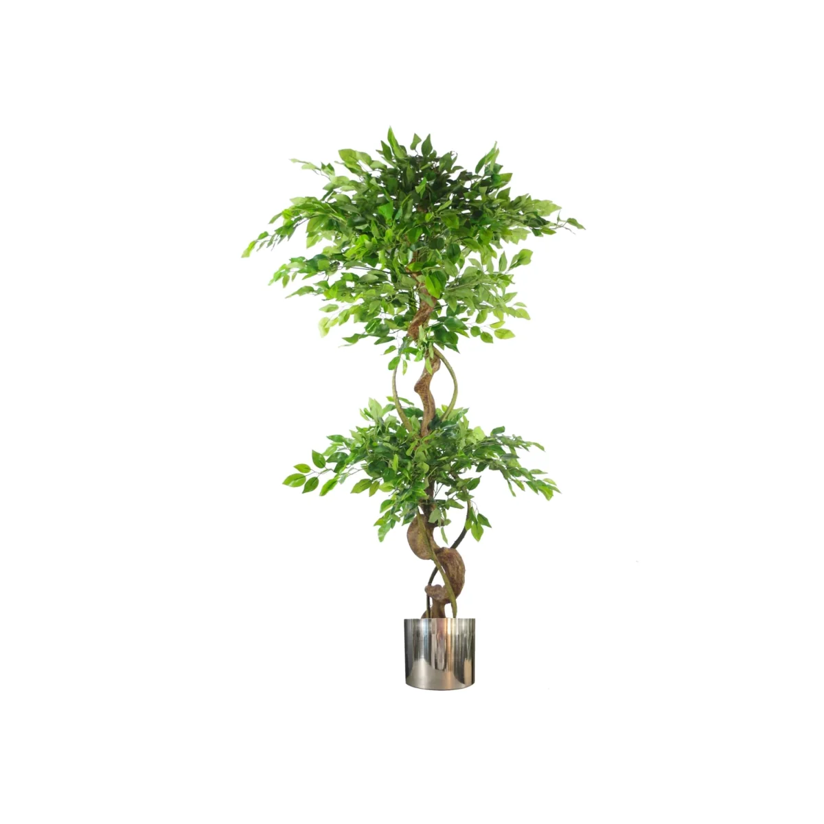 Dyzi Artificial Twisted Tree Metal Planter - Green – image 1