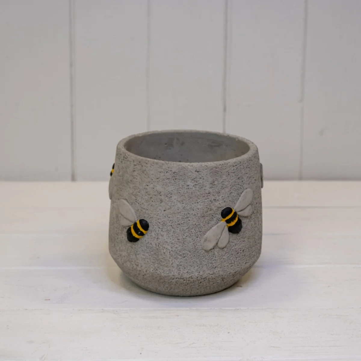 Rustic Grey Cement Bee Planter - Grey – image 1