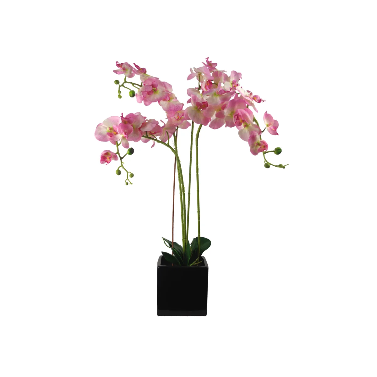 Artificial Orchid with Ceramic Planter - Pink / 70cm