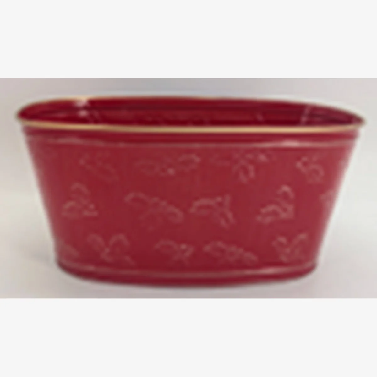 Classic Red Christmas Holly Trough - Red