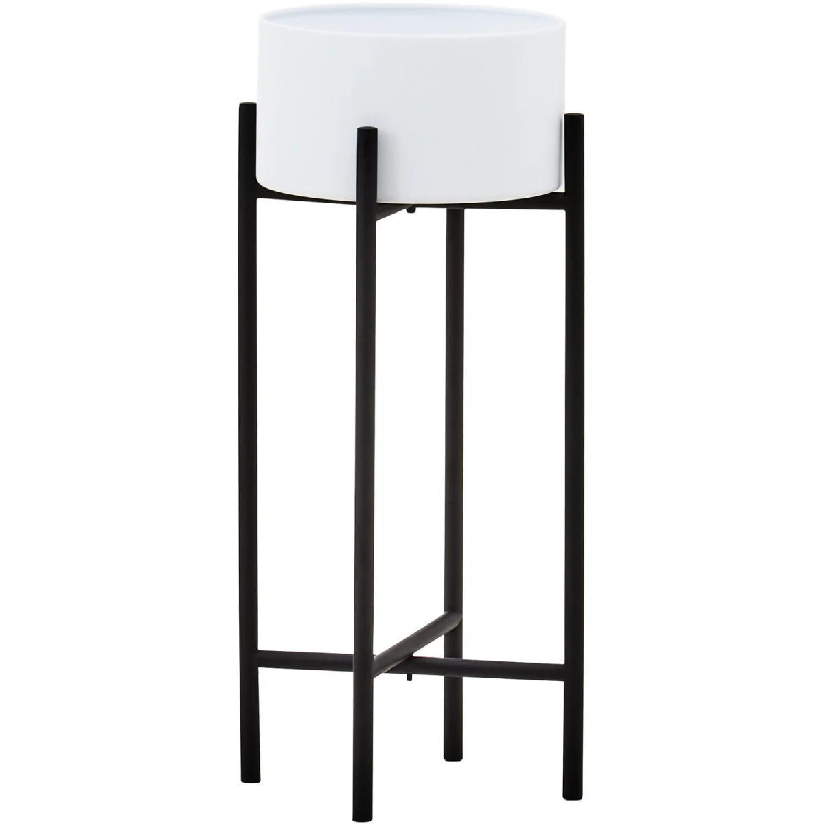 Trosa Small White And Black Floor Standing Planter - Black & White – image 2