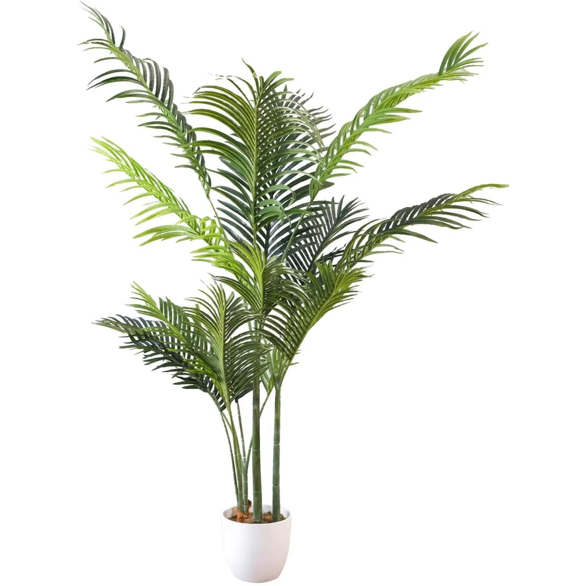 Leaf Large Artificial Palm Tree - 160cm Areca Palm White Pot / 100cm – image 3