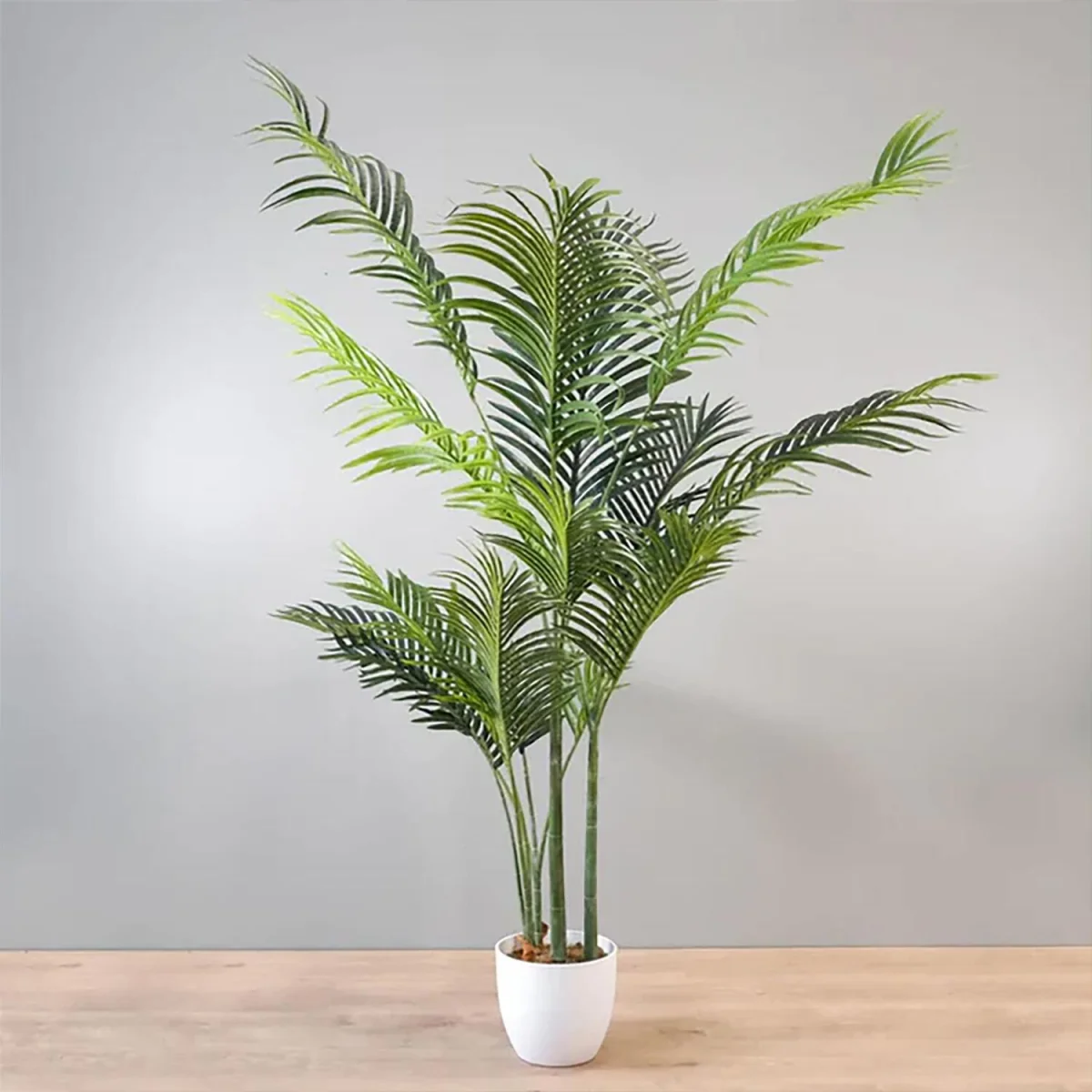Leaf Large Artificial Palm Tree - 160cm Areca Palm White Pot / 100cm – image 4