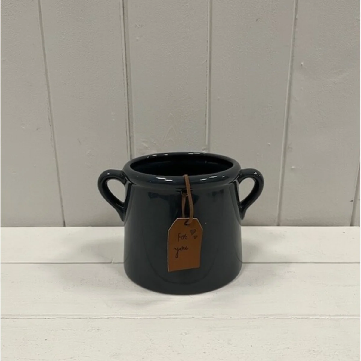 Rustic Deep Midnight Blue For You Pot - Dark Blue