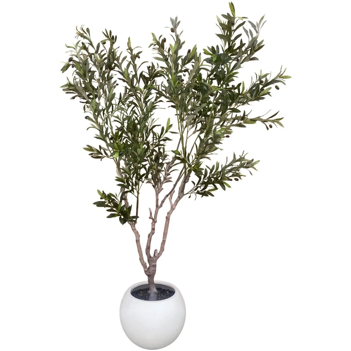 200cm XXL Artificial Olive Tree with Decorative Planter Premium - Green Large Tree – image 4