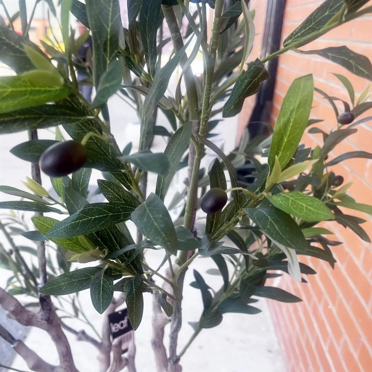 200cm XXL Artificial Olive Tree with Decorative Planter Premium - Green Large Tree – image 8