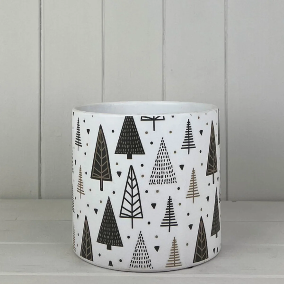 Classic White Large Tree Pot Plant pot - White